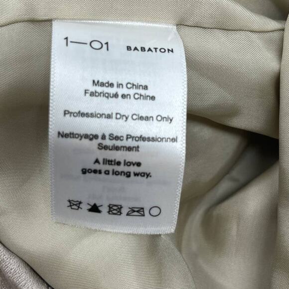 Babaton 1-01 Sleeveless Satin Dress with Belt Size: XSmall - Picture 6 of 10